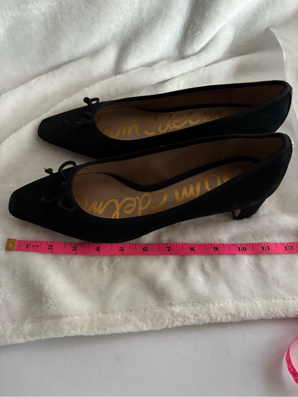 Sam Edelman Rinda Pointed Almond Toe Ballet Low Heel Pumps Black Size 10 - Picture 13 of 14